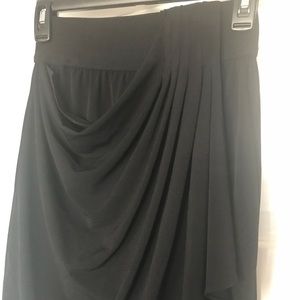 Black pencil skirt with draping